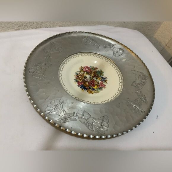 Triumph Limoges Dish Imperial Victorian White Gold 22k Wrought Farberware - Picture 1 of 5